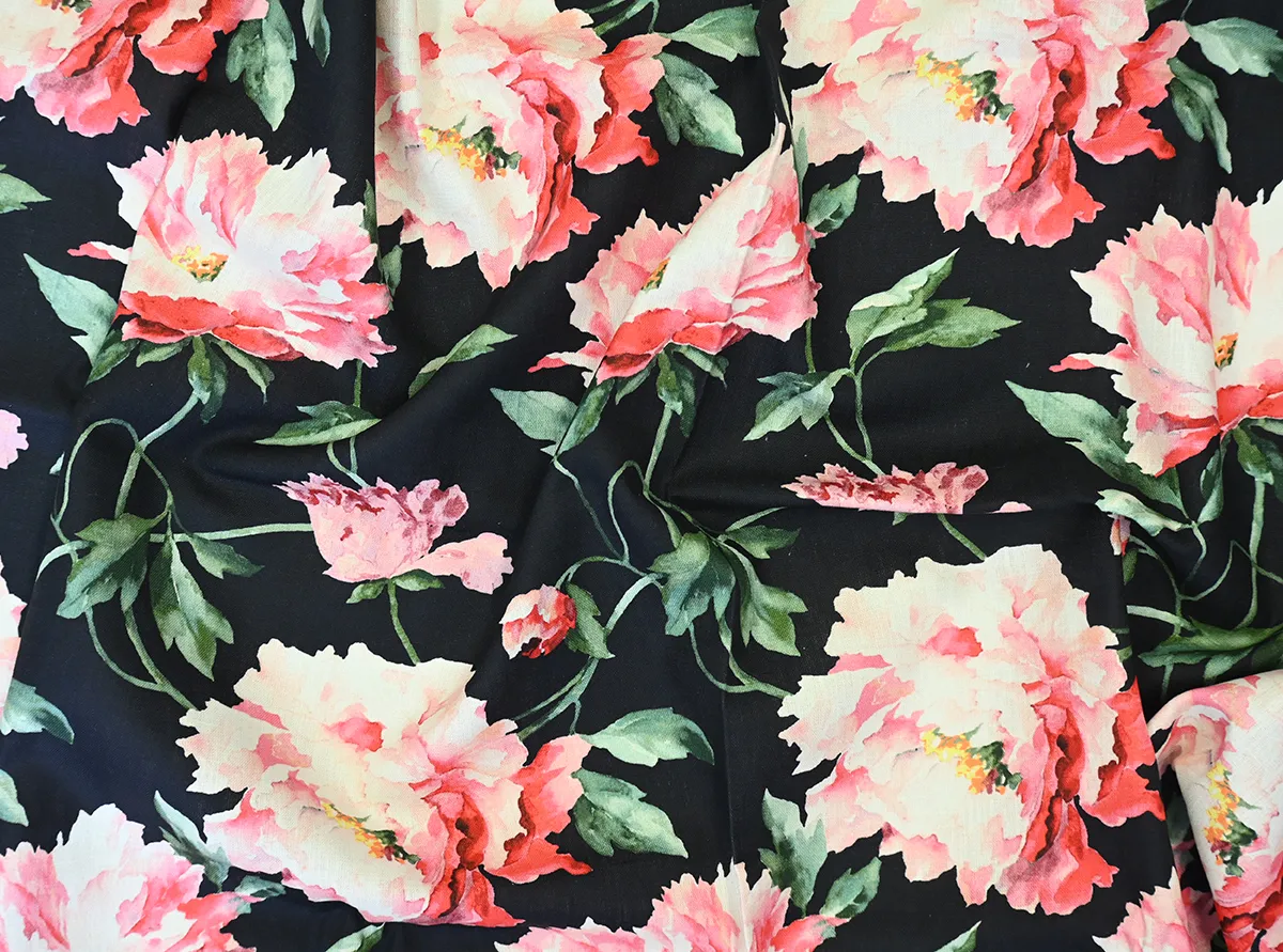 Laura Ashley Peonies print fabric