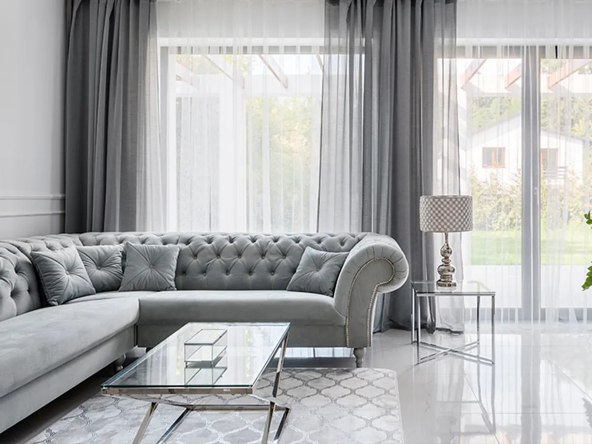 Nettex Romeo sheer curtains in a living room