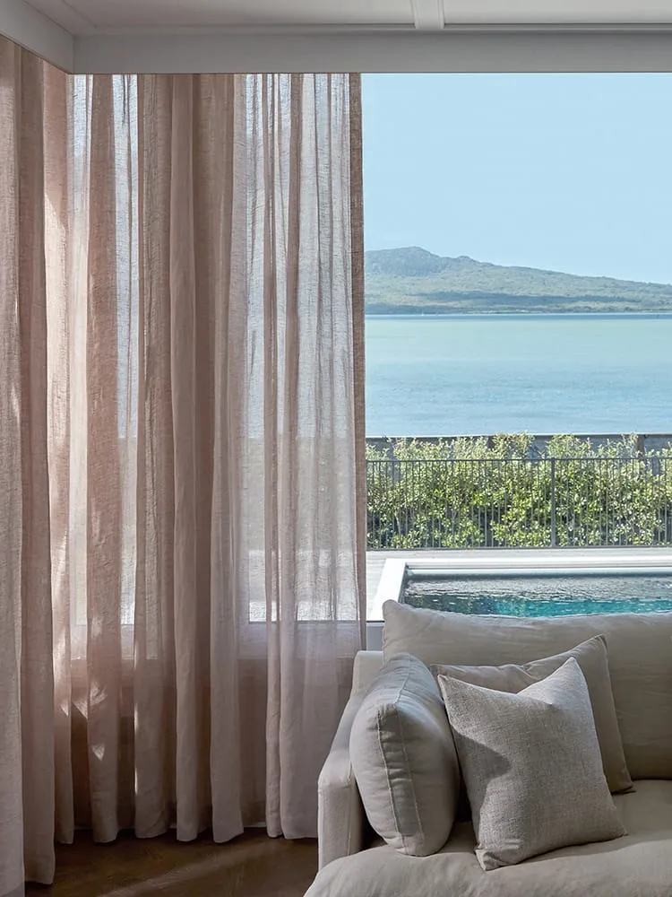 James Dunlop Laconia Air sheer curtain softly diffusing coastal light