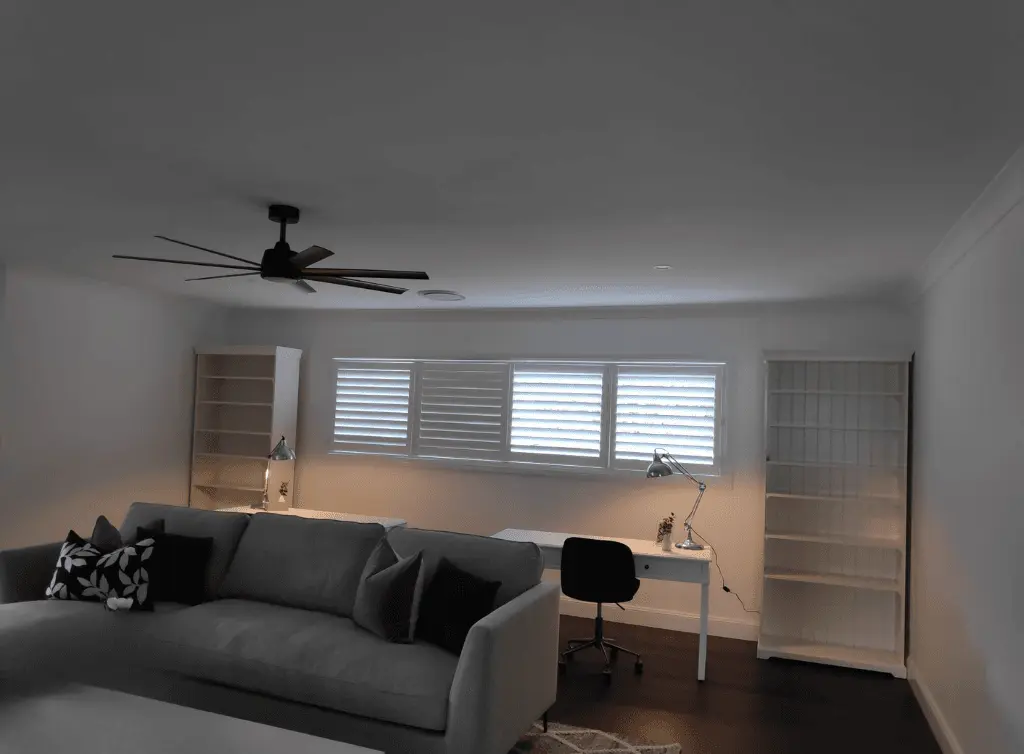 White shutters in a living space